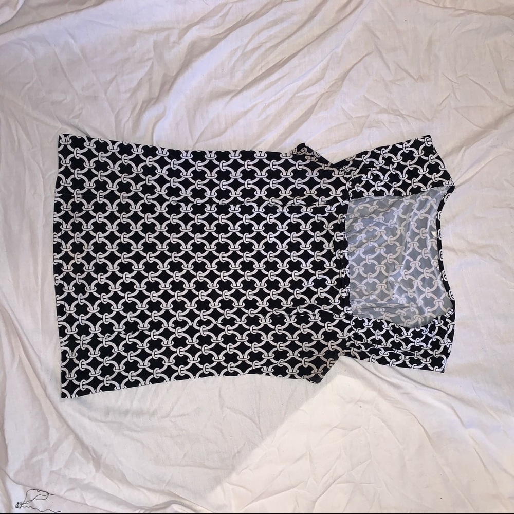 White and black chain detail tank top